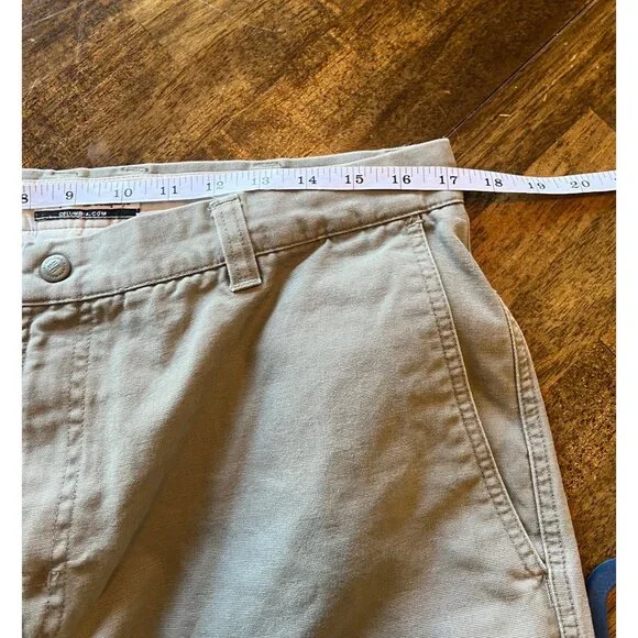 Columbia Grey Flat Front Casual Cotton Men's Shorts 36" Waist 9" Inseam - Picture 8 of 9